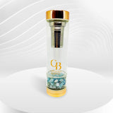 Aquamarine Crystals Infused Water Bottle